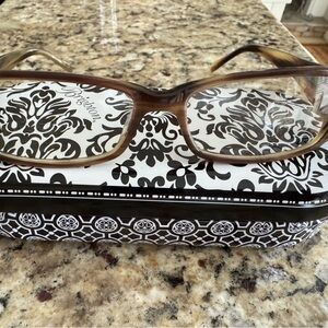 Brighton Contempo Brown Tortoiseshell Rectangular Reading Glasses 1.5 strength.